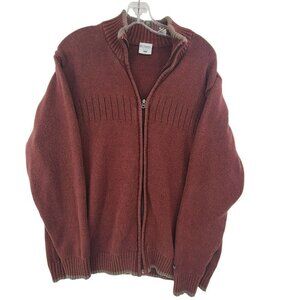 Columbia men's Long Sleeve Zip Up Top burnt orange  Size XL